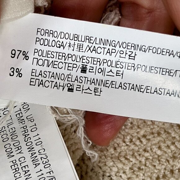 Zara Dress Tiered Fringe Minimalist Knit Lagenlook Ivory Off White - Picture 7 of 8